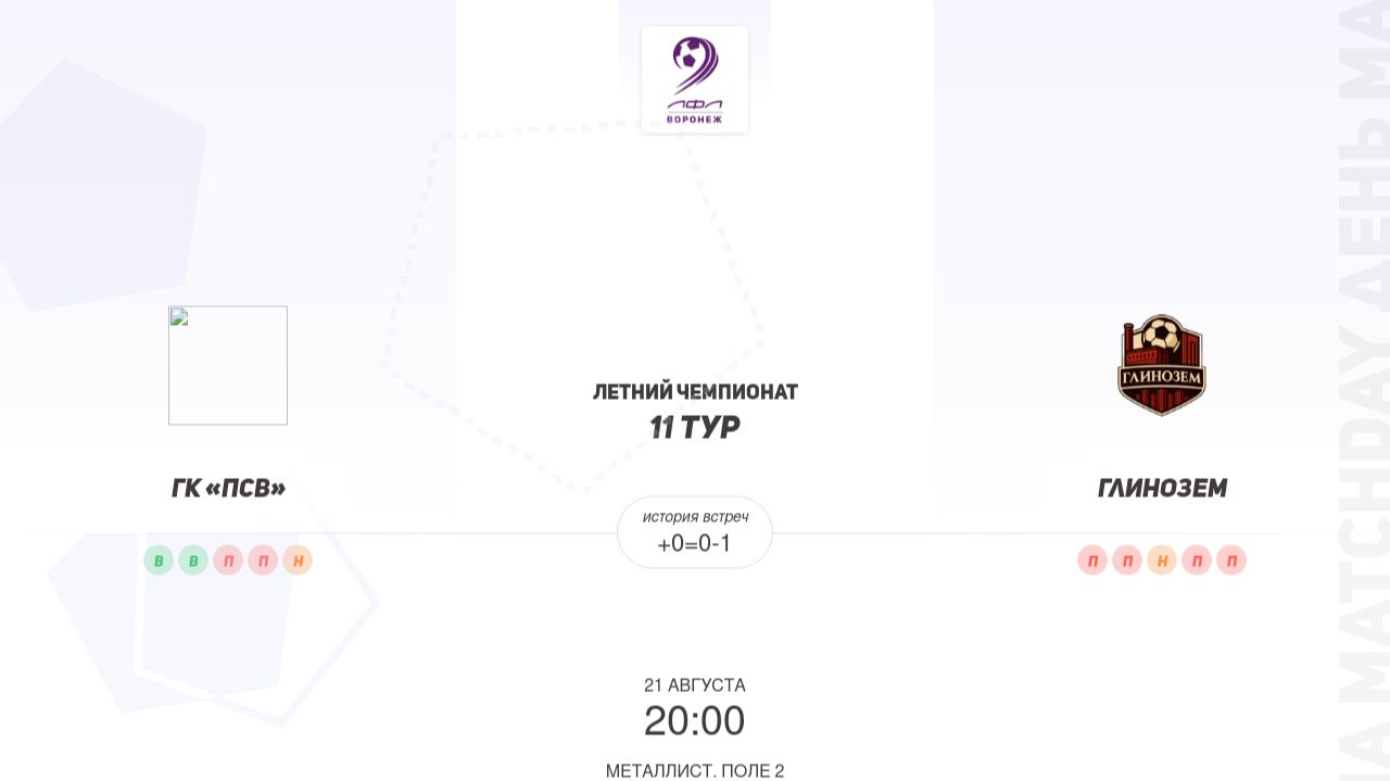 ПСВ  Глинозем. Третья лига. Летний чемпионат