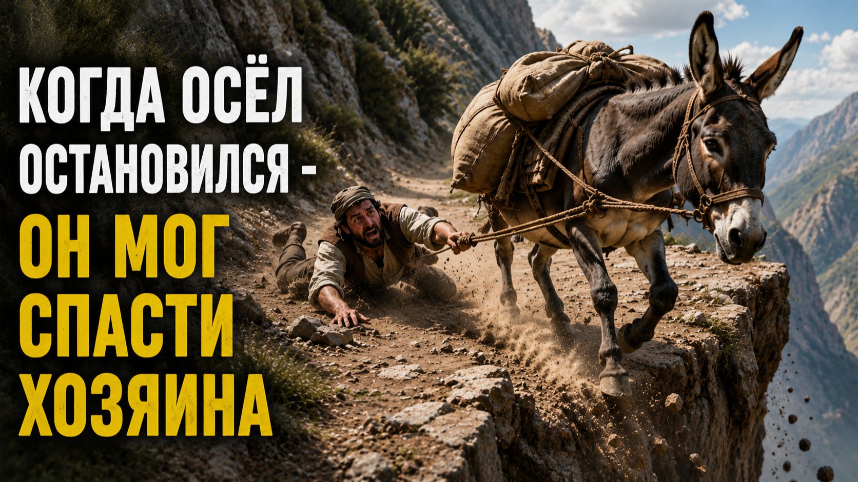 КОГДА ОСЁЛ ОСТАНОВИЛСЯ - ОН МОГ СПАСТИ ХОЗЯИНА