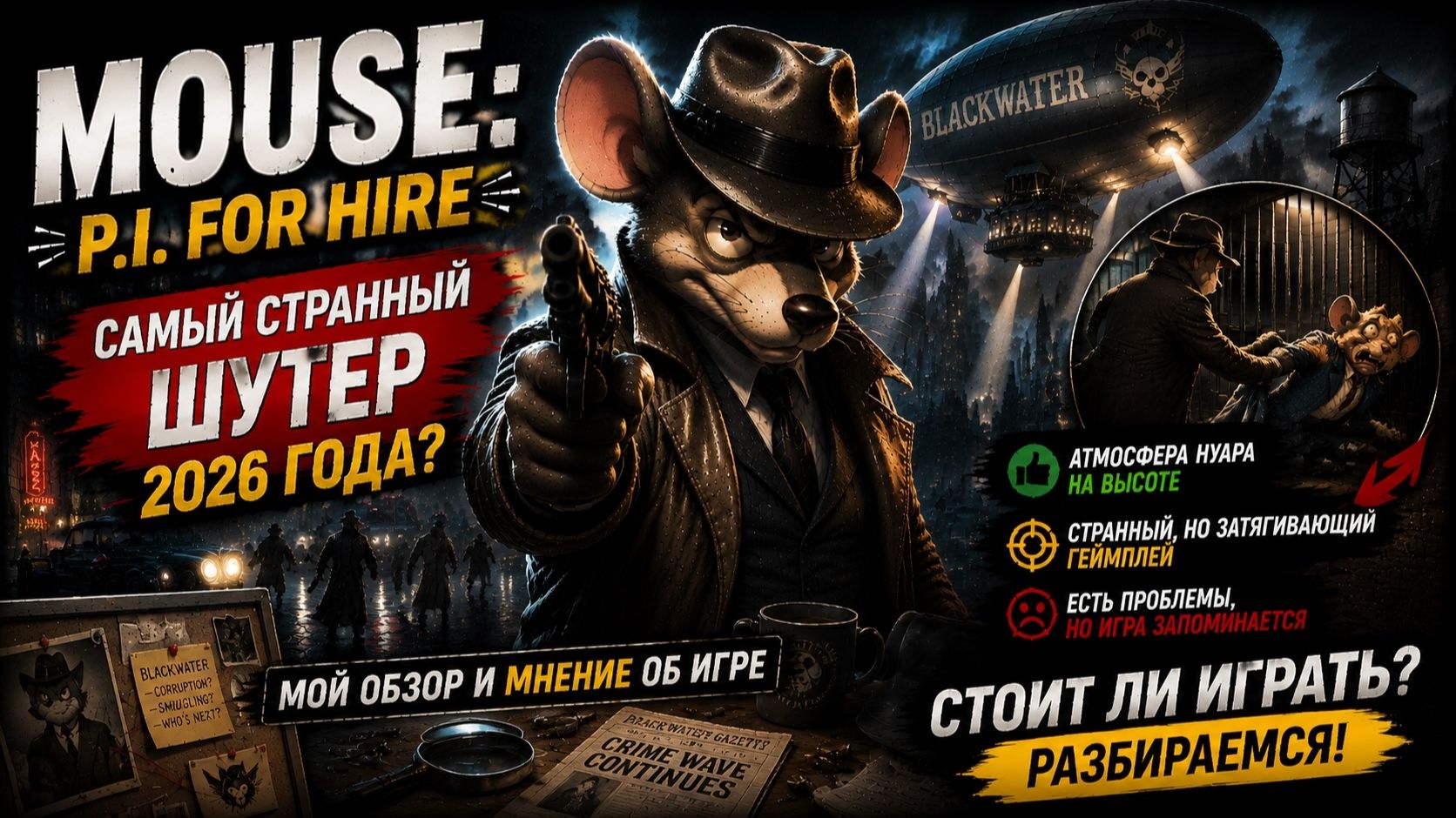 MOUSE: P.I. For Hire  Самый странный шутер 2026 года?  Мой обзор и мнение об игре