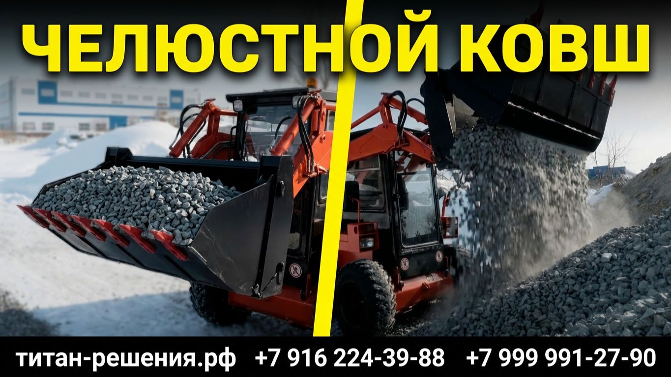 Ковш челюстной на минипогрузчик  7 916 224-39-88 7 999 991-27-90  титан-решения.рф