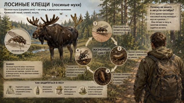Откуда берутся лосиные клещи?