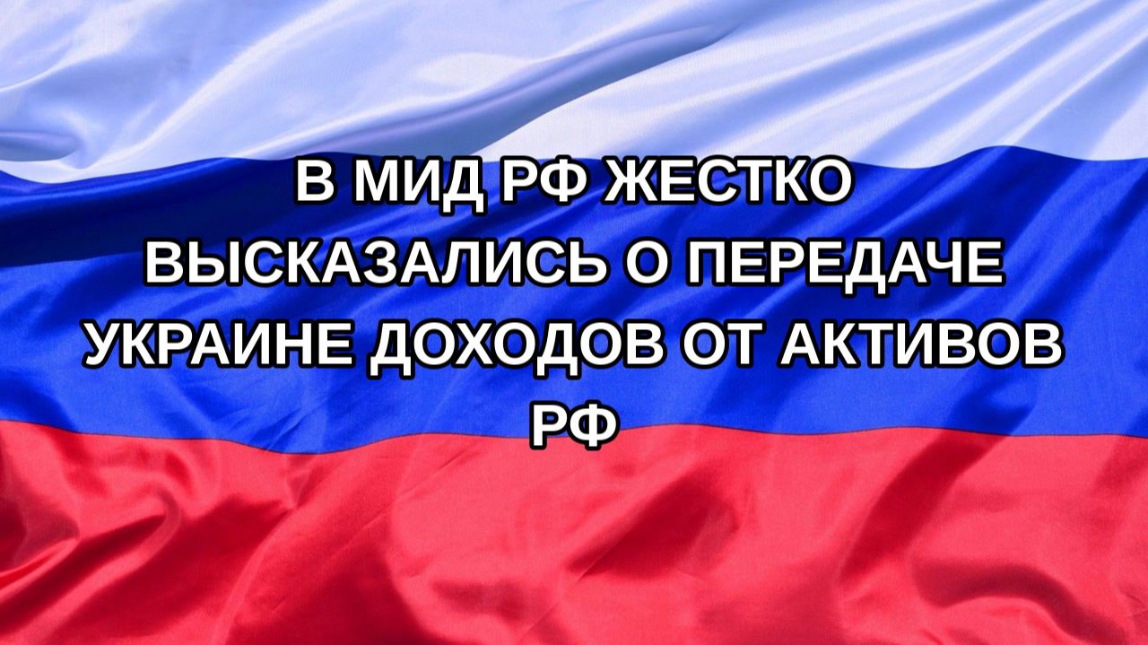 Н. РФ В МИД РФ жестко высказались о передаче Украине доходов от активов РФ