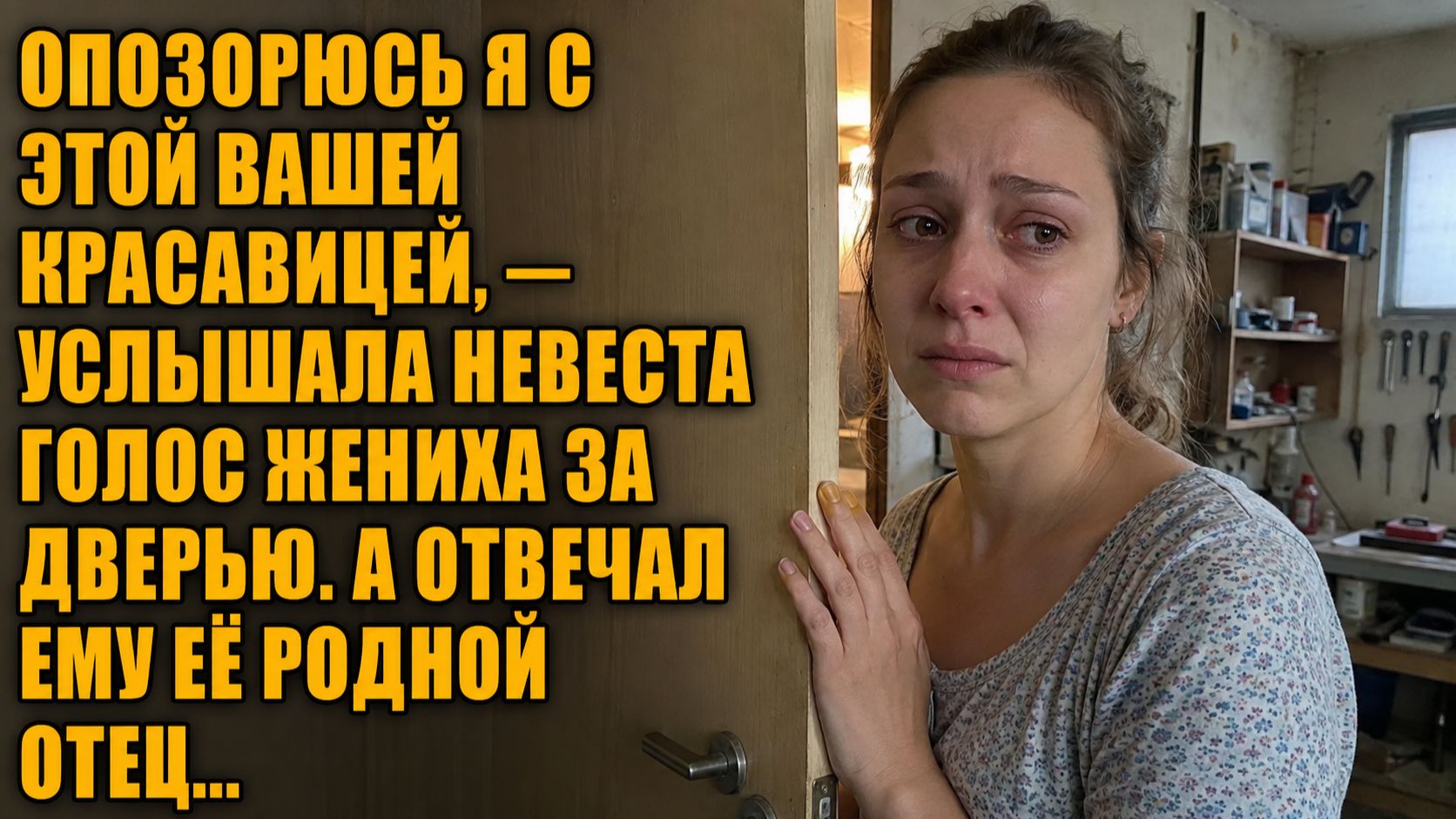 Опозорюсь я с этой вашей красавицей  услышала невеста голос жениха за дверью.