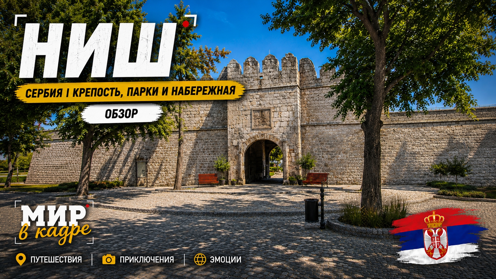  Ниш  Niš  Nis  Сербия  Srbija  Крепость парки и набережная  Обзор