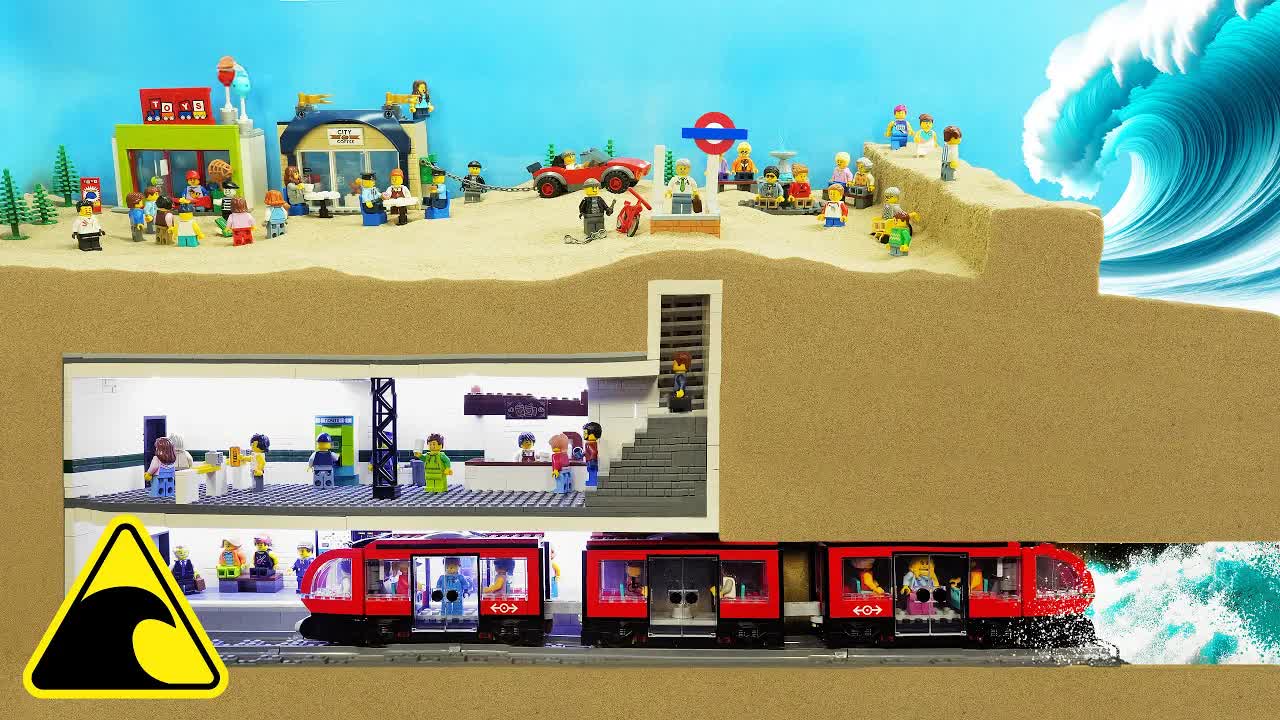 Наводнение на станции метро Lego — цунами и прорыв дамбы