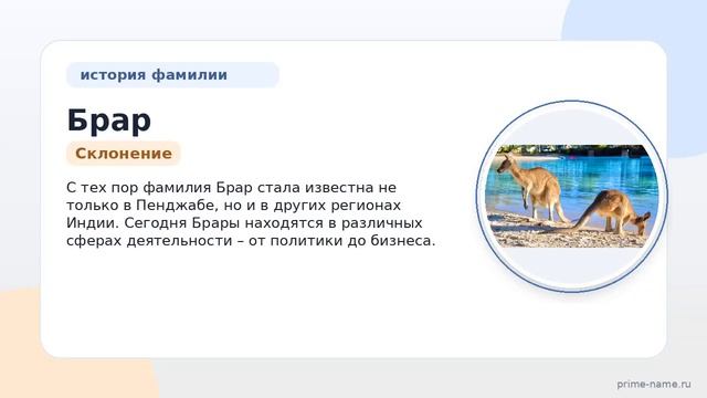 Фамилия Брар: происхождение значение и склонение