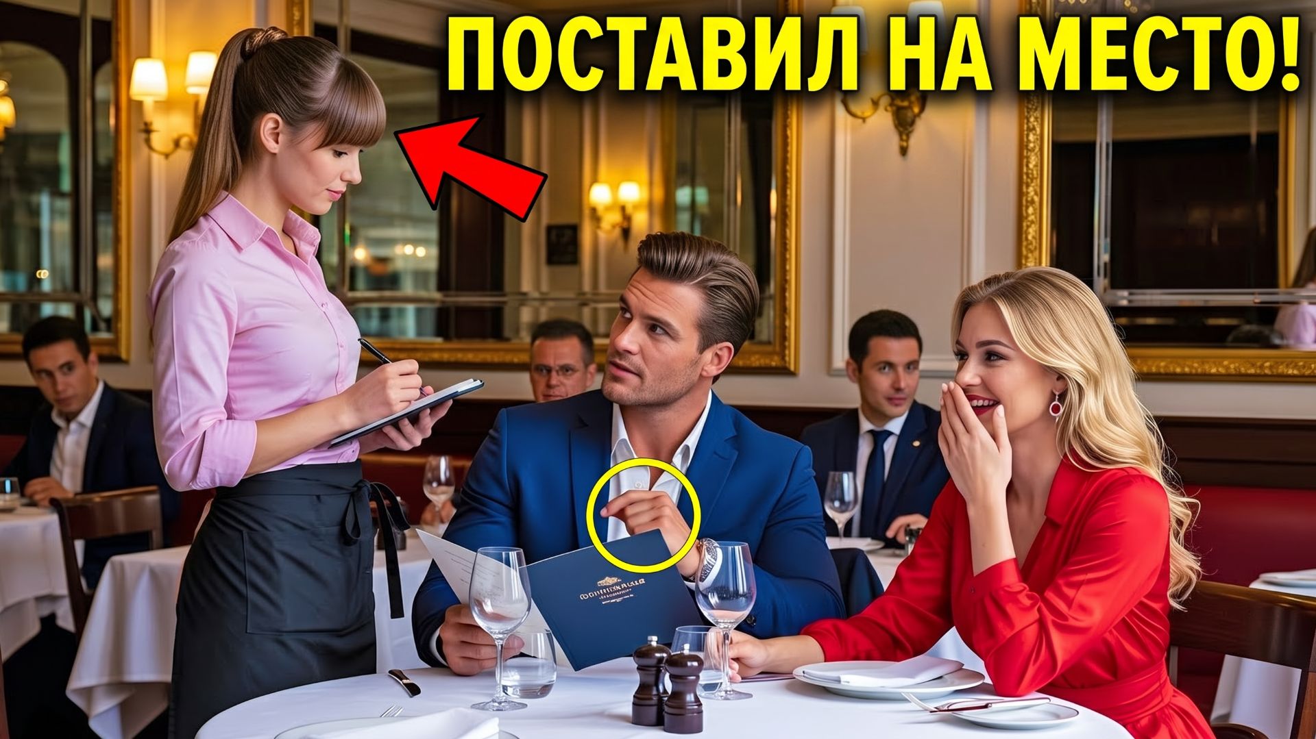 Оставил чек на 10 000 и унизил официантку... ПОКА ОНА НЕ ЗАГОВОРИЛА ПО-ФРАНЦУЗСКИ! 