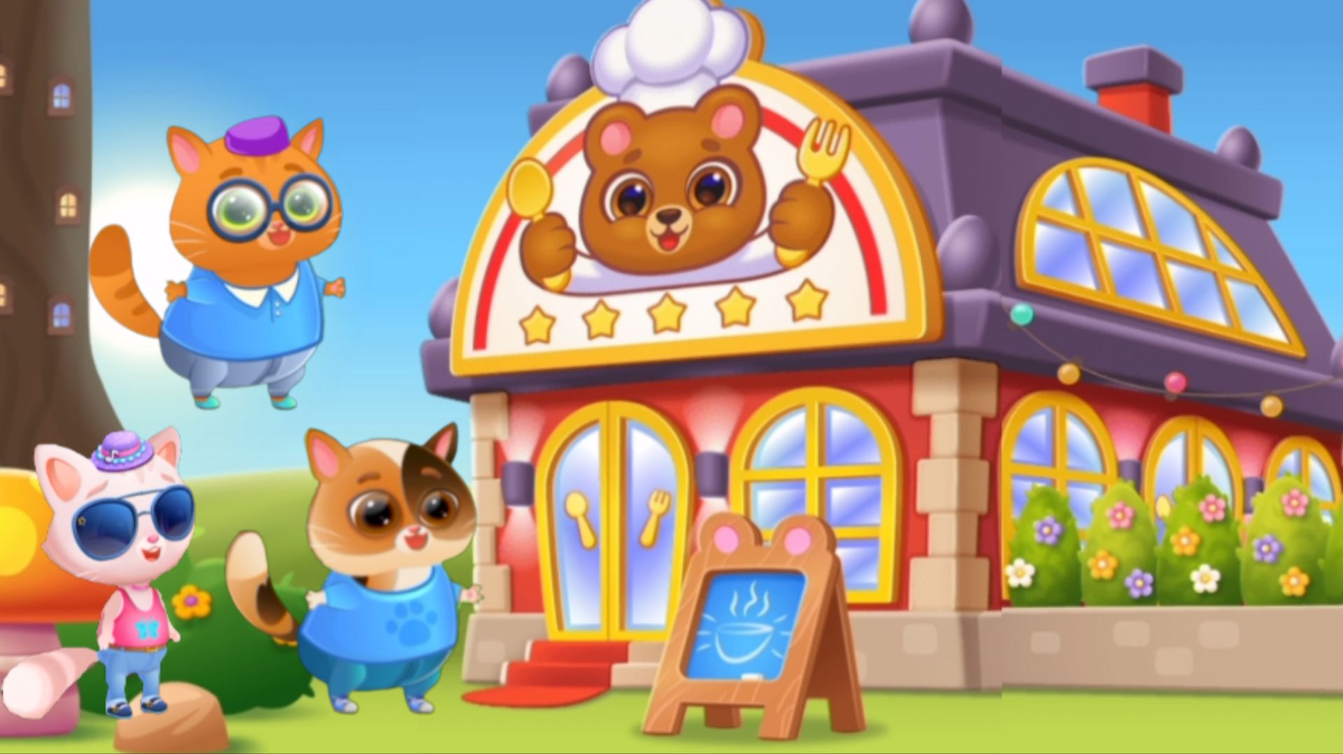 Обучалки-приключалки. Bubbu  Mimmi World. 3. Новое обновление в мире Бубу и Мими с рестораном.