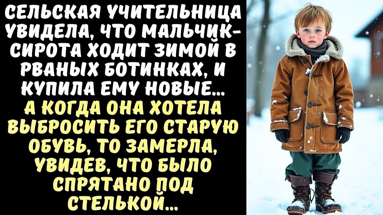 Жизненные истории! Учительница купила сироте новые ботинки. Выбросила старые и случайно заметила