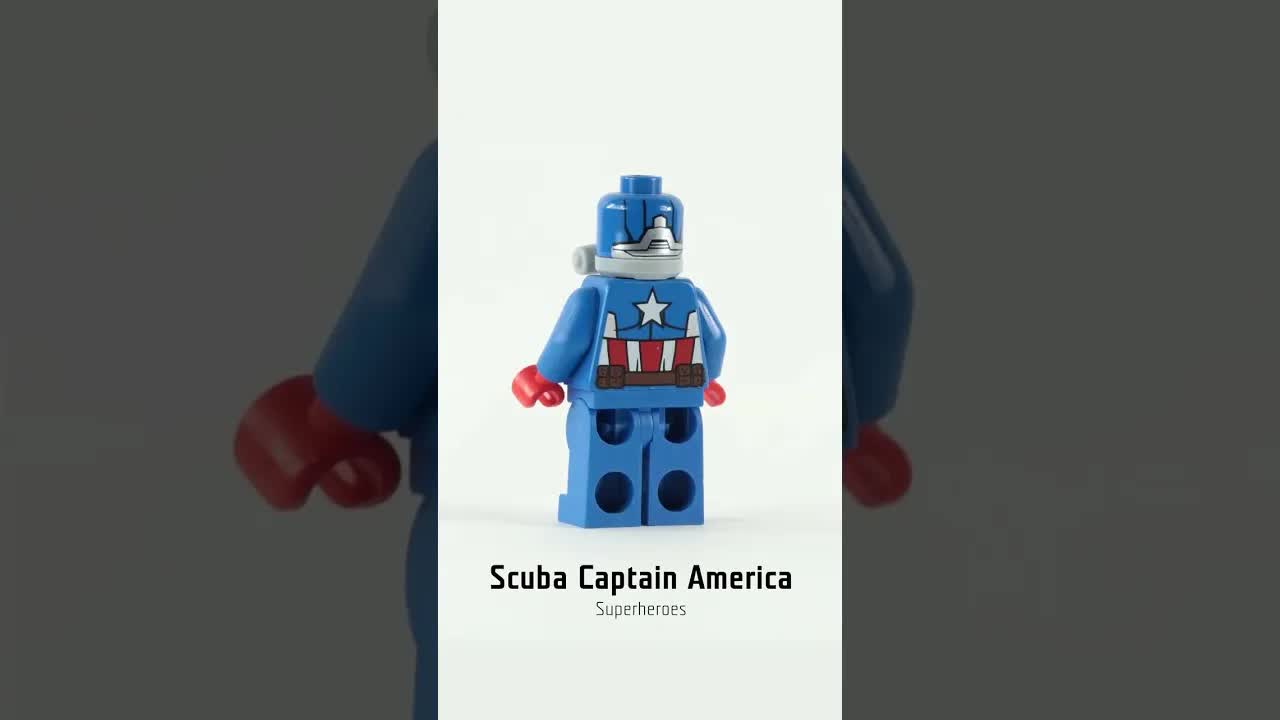 LEGO Superheroes  минифигурка Капитана Америки в снаряжении для дайвинга