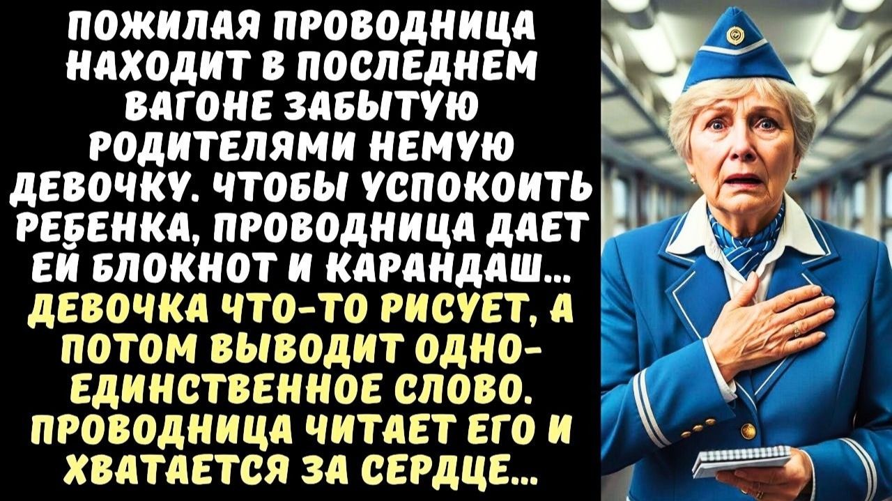 История из жизни! Проводница нашла в вагоне немую девочку. Та написала одно слово  и она замерла.
