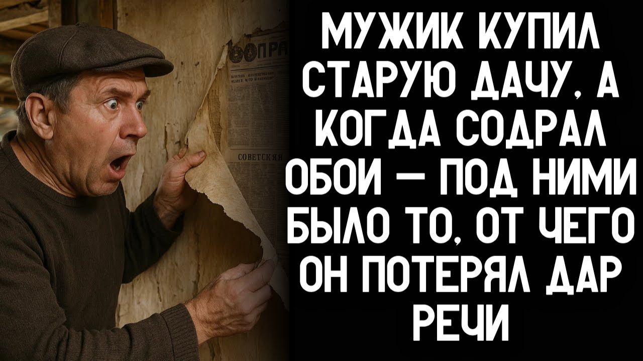 История из жизни! Мужик купил старую дачу содрал обои и побледнел от находки. Аудио-рассказ!