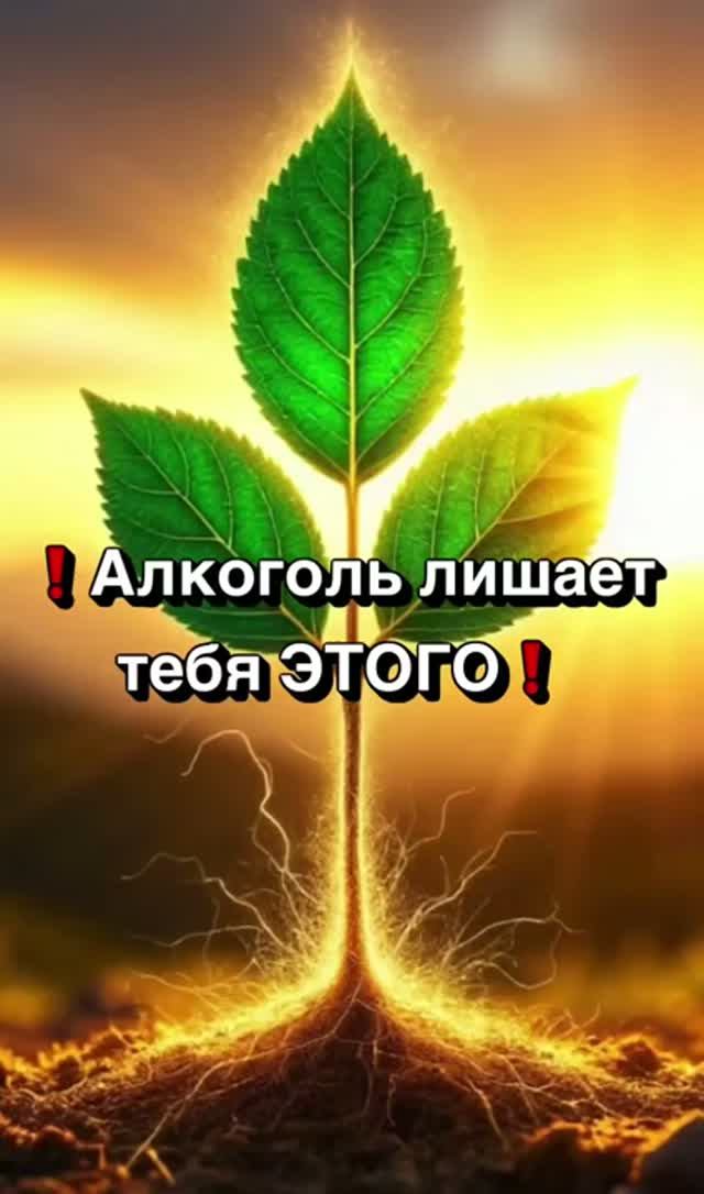 Алкоголь лишает тебя этого 