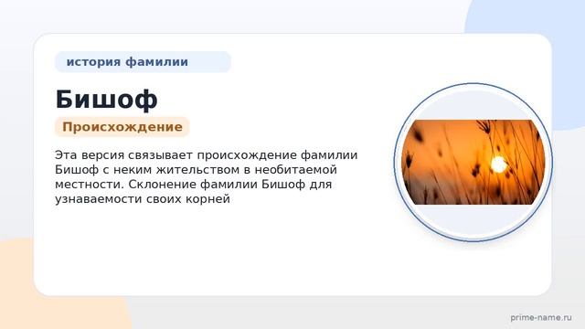 Фамилия Бишоф: происхождение значение и склонение