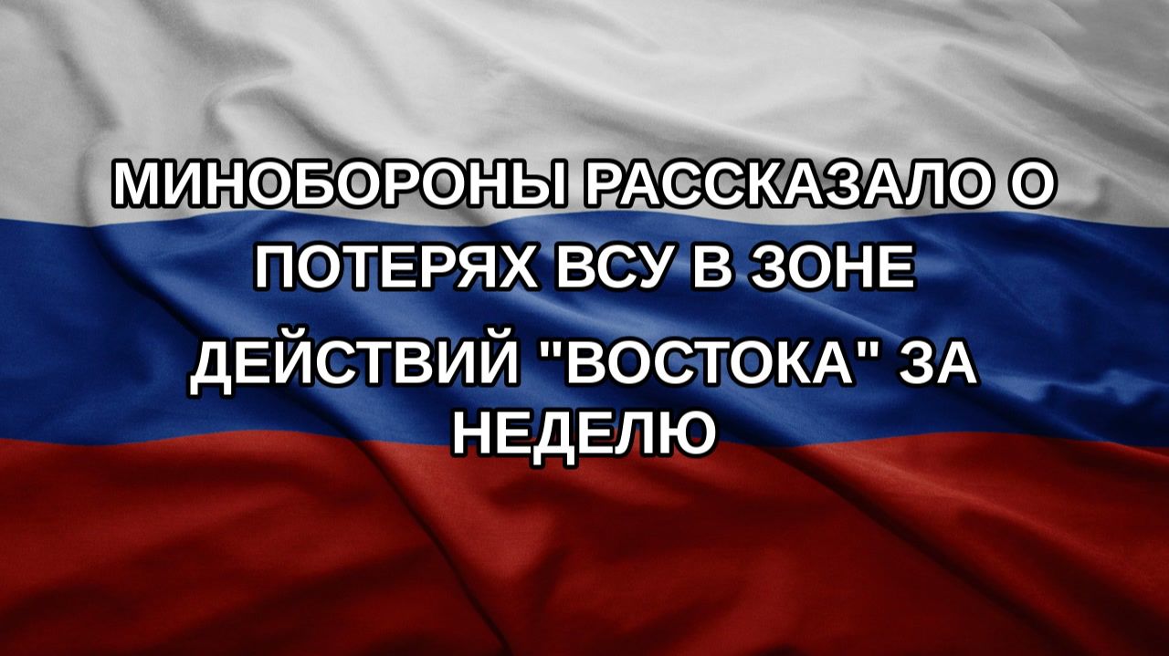 Минобороны рассказало о потерях ВСУ в зоне действий Востока за неделю
