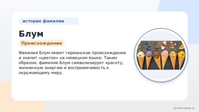 Фамилия Блум: происхождение значение и склонение