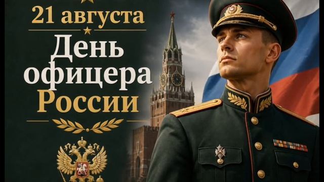 21 Августа день  офицера России! Поздравляю всех песней. Отправь другу песню.