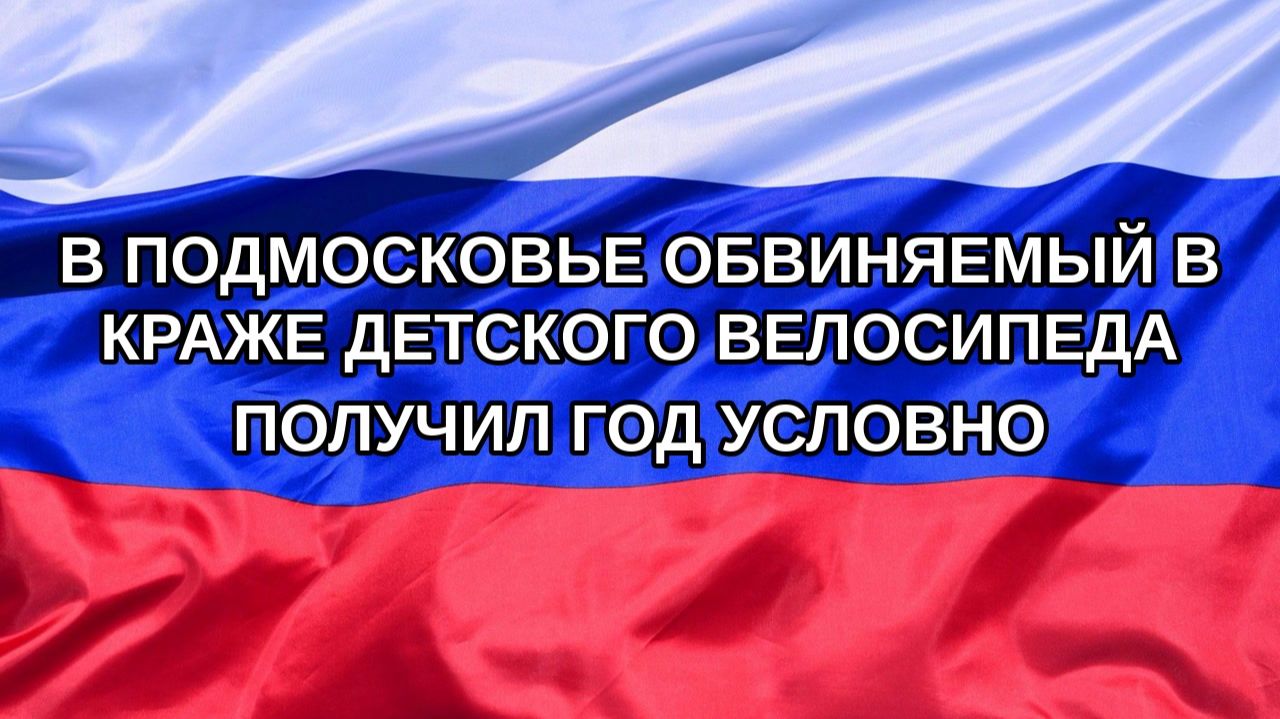 |Н. РФ| В Подмосковье обвиняемый в краже детского велосипеда получил год условно