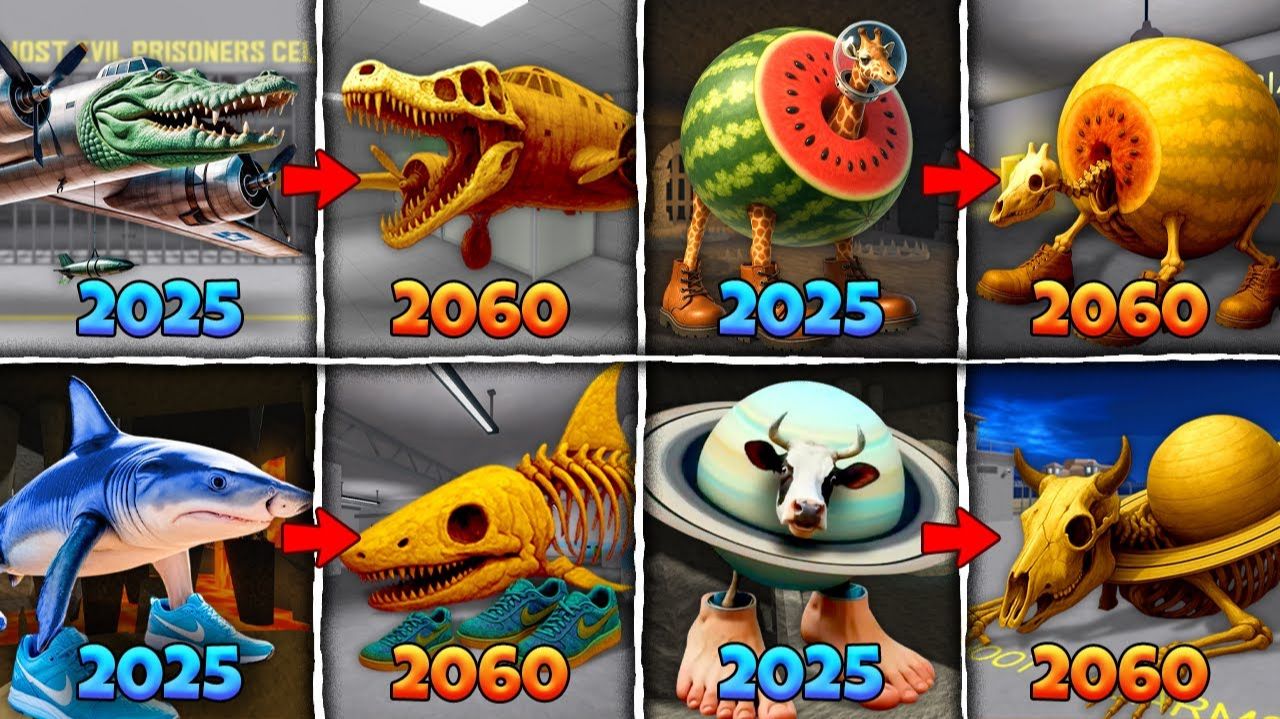 All BRAINROT EXTINCTION 2025-2060  ИТАЛЬЯНСКИЕ BRAINROT ЖИВОТНЫЕ в БАРРИ ИЗ ТЮРЬМЫ БЕГИТЕ! Н