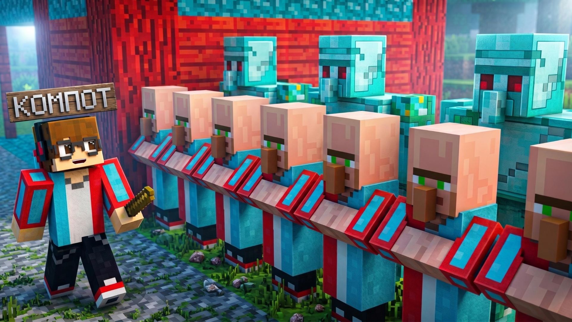 ТЕПЕРЬ ВСЯ ДЕРЕВНЯ ЖИВЁТ ПО МОИМ ПРАВИЛАМ В МАЙНКРАФТ | Компот Minecraft