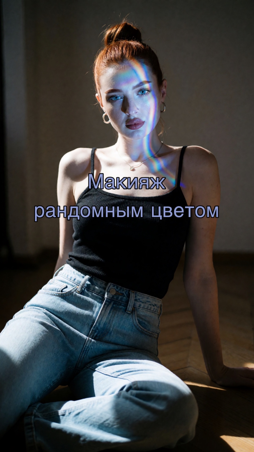 Макияж рандомным цветом 
