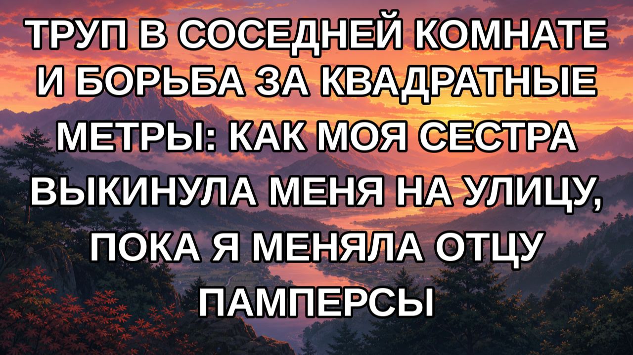 Труп в соседней комнате и борьба за квадратные метры: как моя сестра выкинула меня на улицу пока