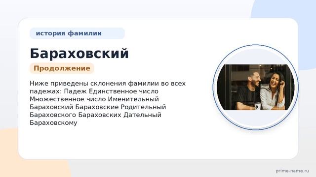 Исследуем происхождение и значение фамилии Бараховский: история и склонение