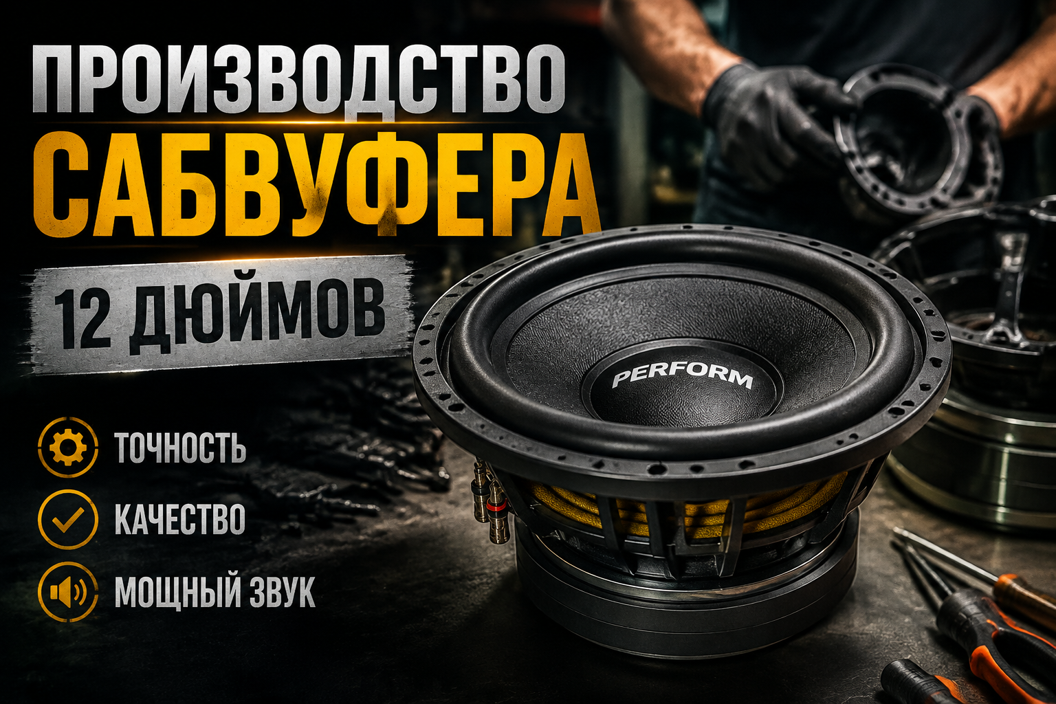 Профессиональное производство акустических систем: 12-дюймовый сабвуфер Perform