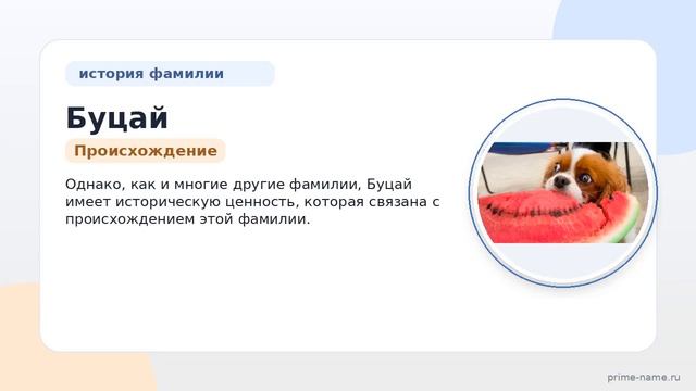 Узнайте всё о фамилии Буцай: происхождение историю и значение  возможности склонения в