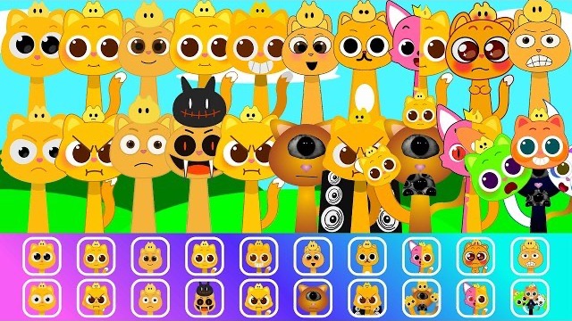 Спрунки ОС:Нинимо из Pinkfong  от 1-й до 21-й фазы  Анимация 