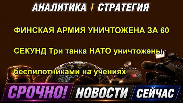 ФИНСКАЯ АРМИЯ УНИЧТОЖЕНА ЗА 60 СЕКУНД Три танка НАТО уничтожены беспилотниками на учениях