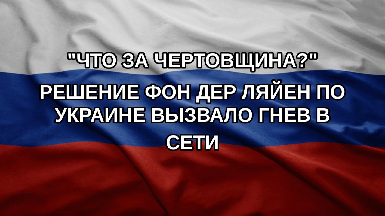 Что за чертовщина? Решение фон дер Ляйен по Украине вызвало гнев в Сети
