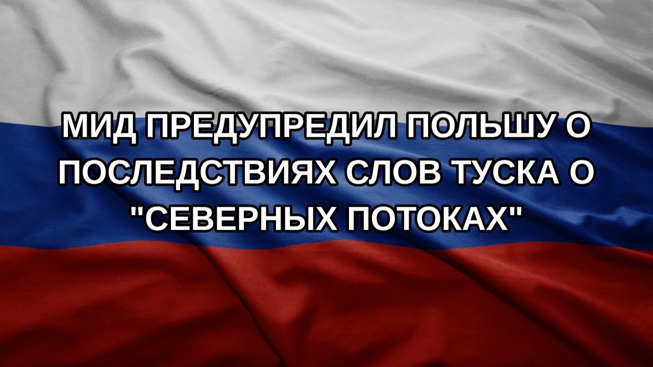 МИД предупредил Польшу о последствиях слов Туска о Северных потоках