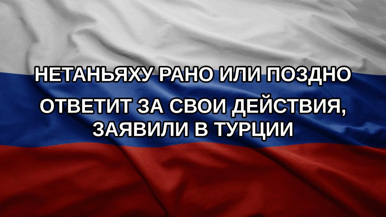 Нетаньяху рано или поздно ответит за свои действия заявили в Турции