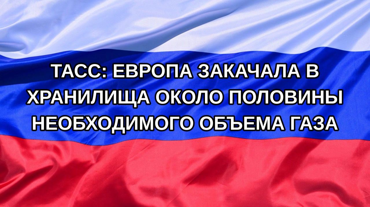 Н. РФ ТАСС: Европа закачала в хранилища около половины необходимого объема газа