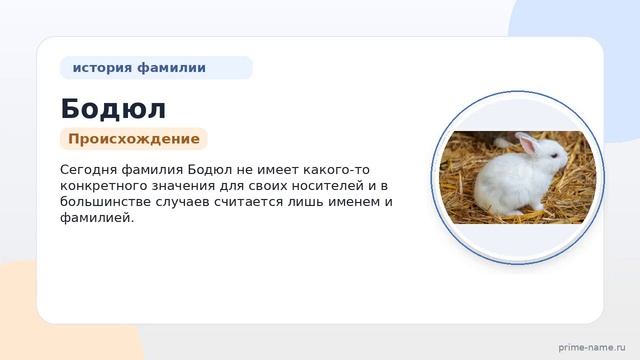 Фамилия Бодюл: происхождение значение и склонение