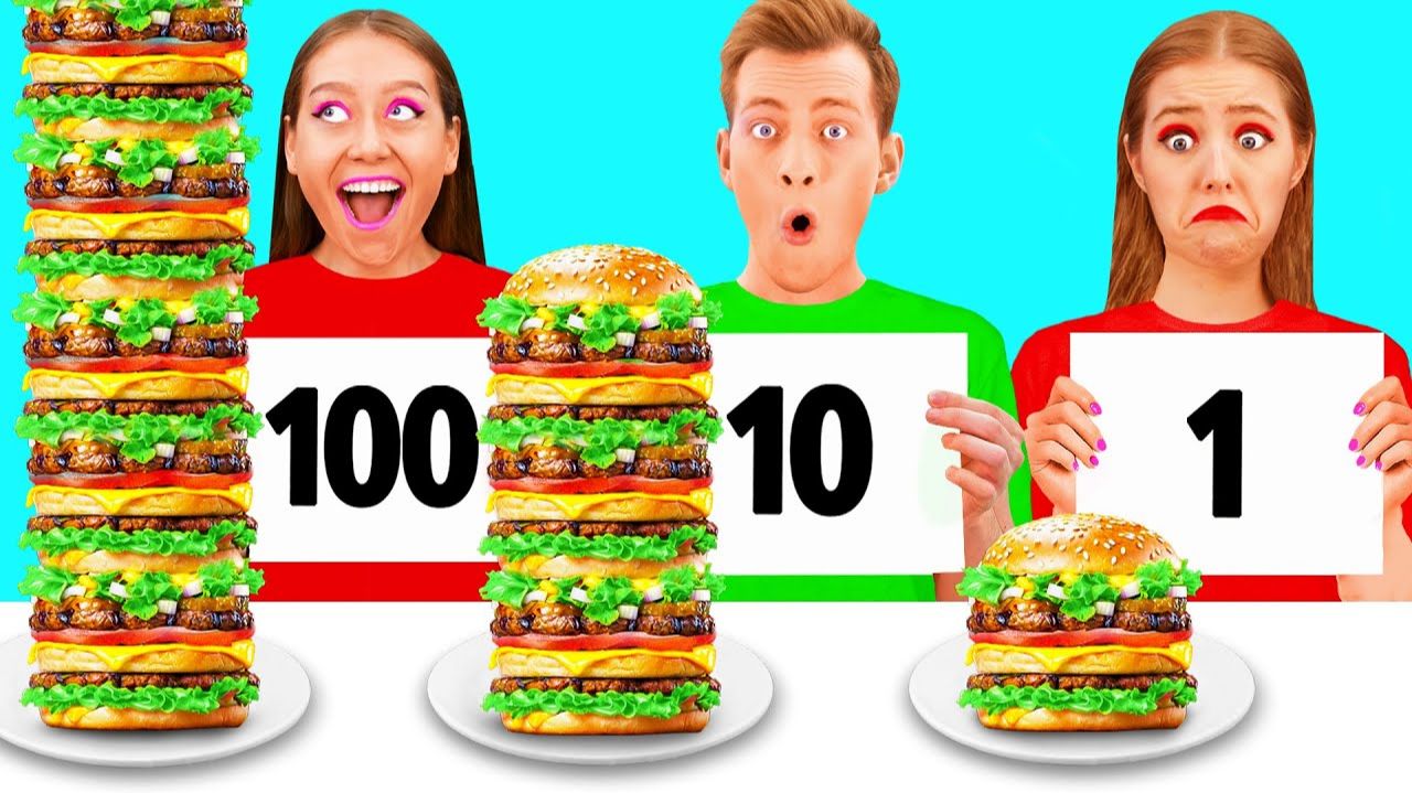 100 Слоев Еды Челлендж _ Эпичная Битва с Едои