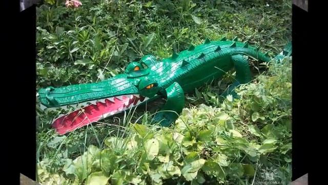 Поделка крокодил из шин и покрышек для сада и дачи