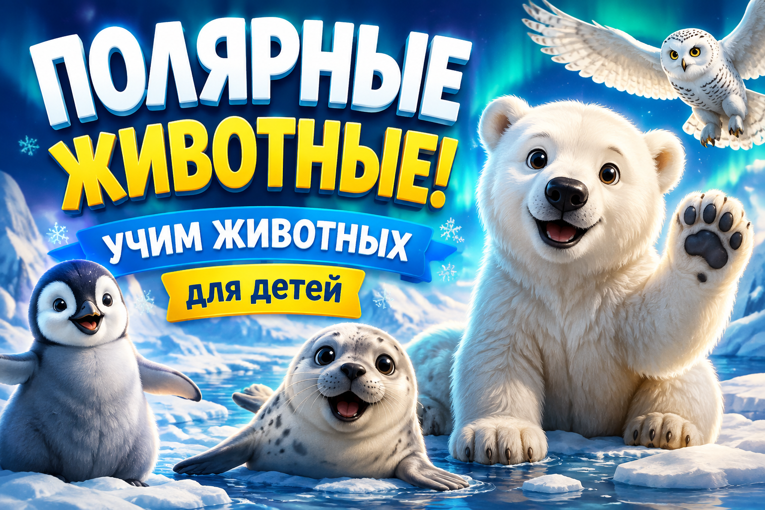 Полярные животные  развивающий мультфильм для детей