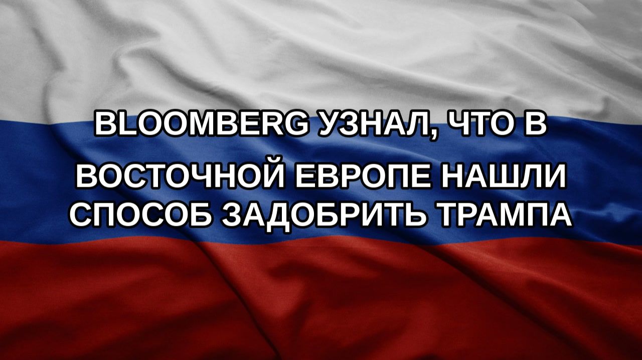 Bloomberg узнал что в Восточной Европе нашли способ задобрить Трампа