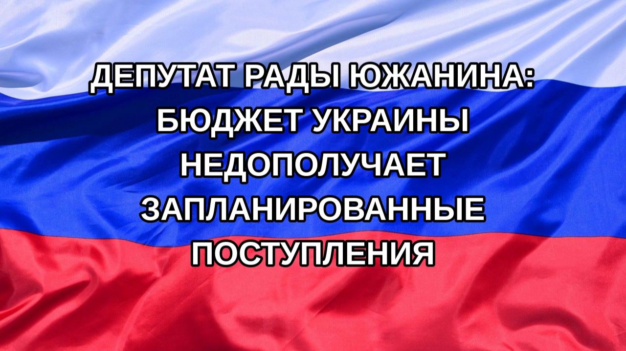 Н. РФ Депутат Рады Южанина: бюджет Украины недополучает запланированные поступления