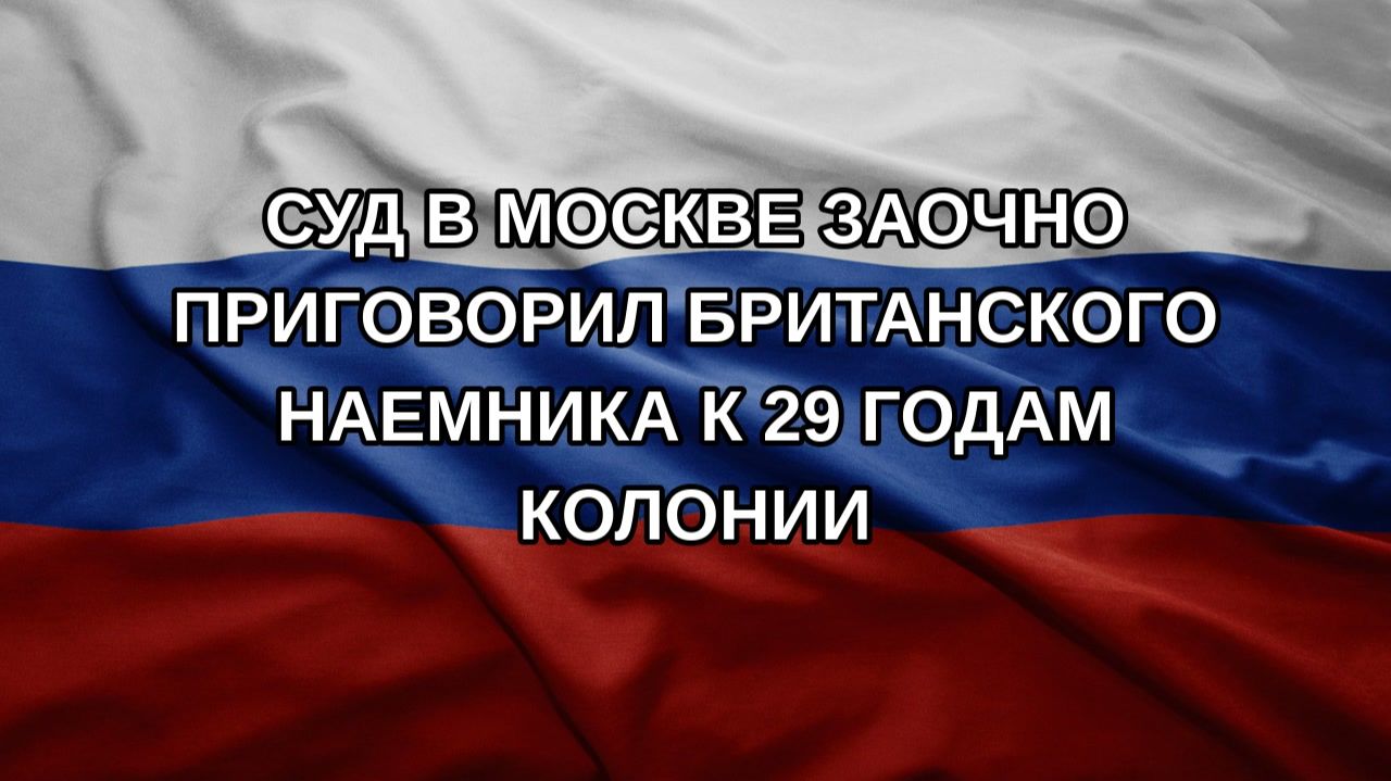 Суд в Москве заочно приговорил британского наемника к 29 годам колонии