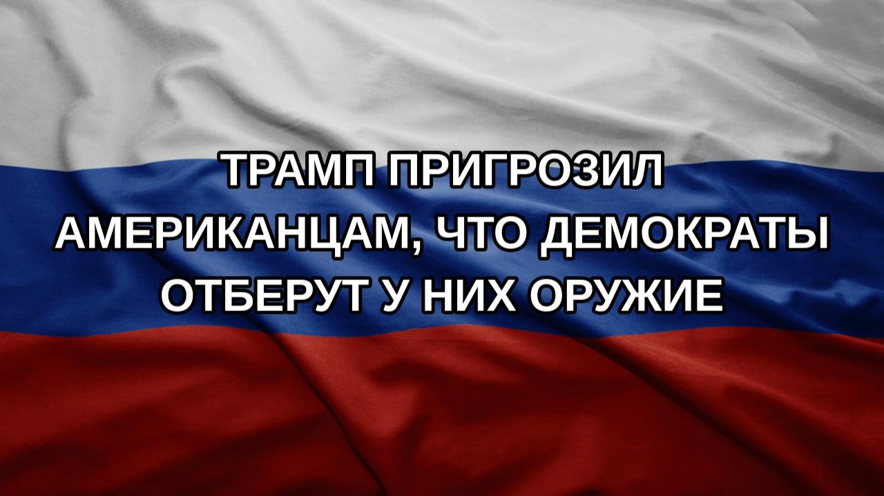 Трамп пригрозил американцам что демократы отберут у них оружие