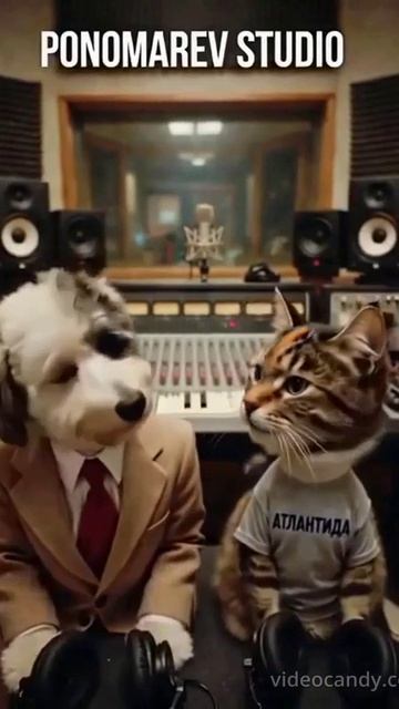 ПЕС И КОТ СЛУШАЮТ ГРУППУ АТЛАНТИДА