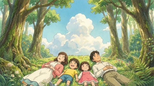 Утро в лесу  Мультик  в стиле  Ghibli Asmr