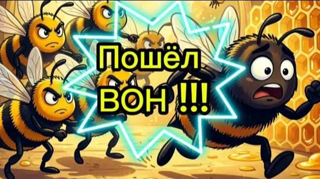 пчёлы выгоняют трутней.
