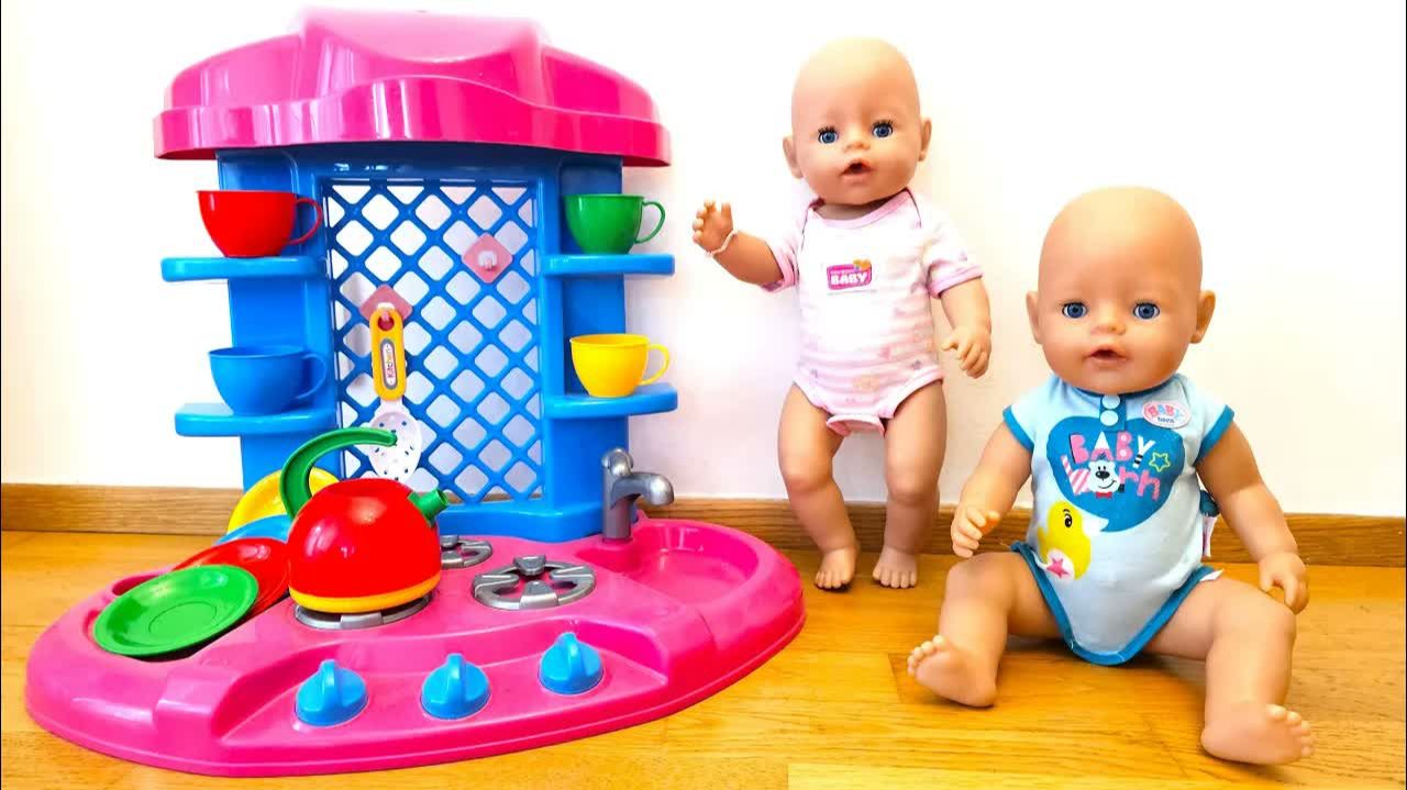 Easy Learning  Colors With Toy Tea Set And Babies
