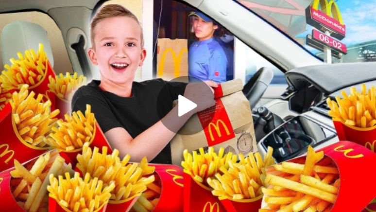 🍟🍿🍦100 кругов вокруг Макдональдса! Челлендж