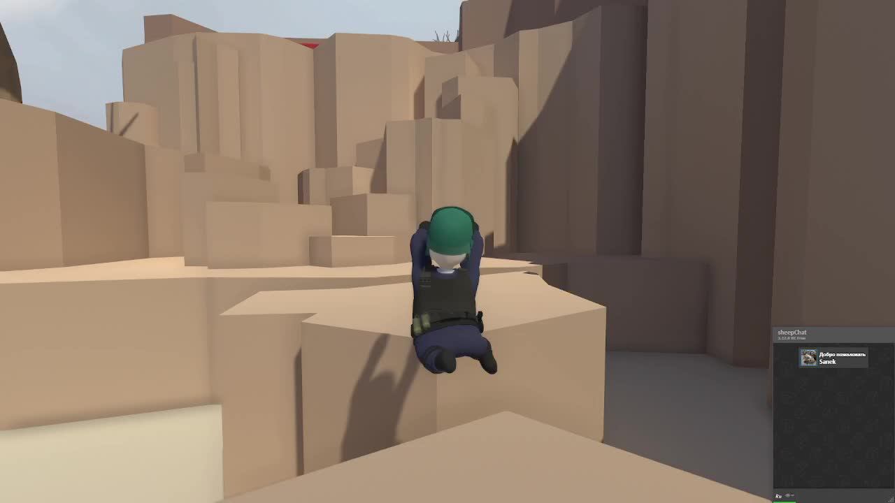 Играю в месте с друганом в игру Human: Fall Flat