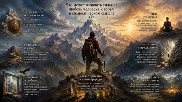 Что означает если человек привязан к горам?